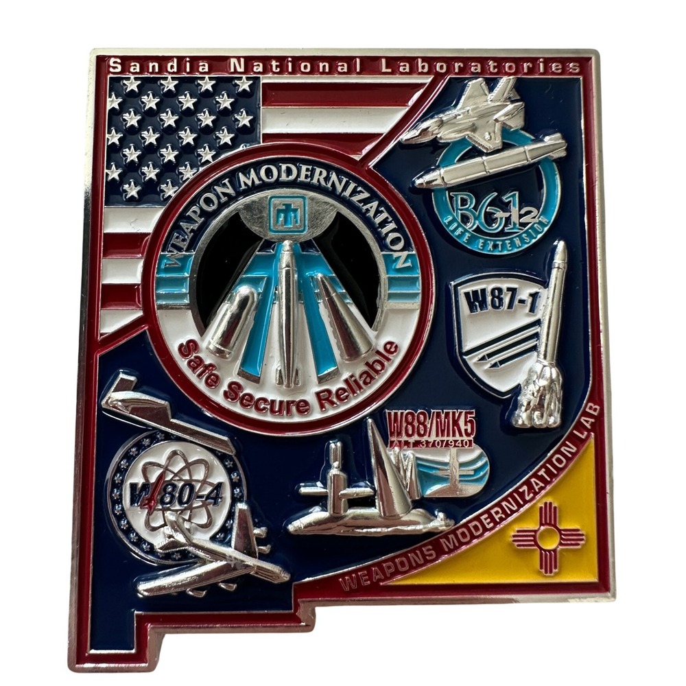 Sandia National Laboratories Weapons Modernization Nuke City Challenge Coin NM